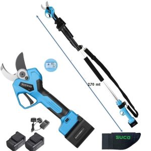 Suca SC 8612A LED Göstergeli Akülü Yüksek Budama Makası 45 mm 2.70 mt